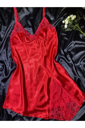 لباس شب سایز بزرگ قرمز زنانه کد 814582097