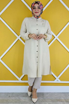 تونیک حجاب طوسی زنانه ویسکون PYS - کد 827850874