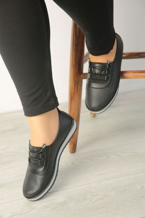 کفش کژوال مشکی زنانه چرم مصنوعی پاشنه کوتاه ( 4 - 1 cm ) پاشنه ساده کد 806793809