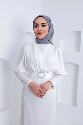 لباس سفید زنانه جین اسلیم فیت کد 809171089