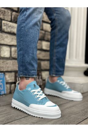 کفش کژوال آبی مردانه چرم طبیعی پاشنه کوتاه ( 4 - 1 cm ) پاشنه ساده کد 803917559