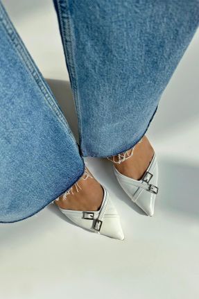 کفش پاشنه بلند کلاسیک سفید زنانه پاشنه کوتاه ( 4 - 1 cm ) پاشنه ضخیم کد 812431449
