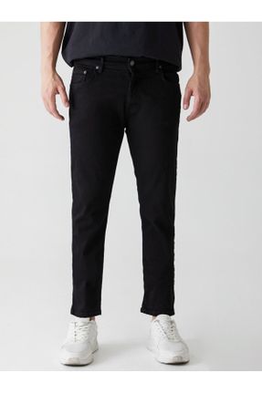 شلوار جین مشکی مردانه پاچه تنگ اسلیم استاندارد کد 52820078