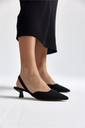 کفش پاشنه بلند کلاسیک مشکی زنانه چرم مصنوعی پاشنه کوتاه ( 4 - 1 cm ) پاشنه ساده کد 802998037