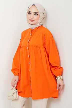 تونیک نارنجی زنانه بافتنی رگولار کد 826024272