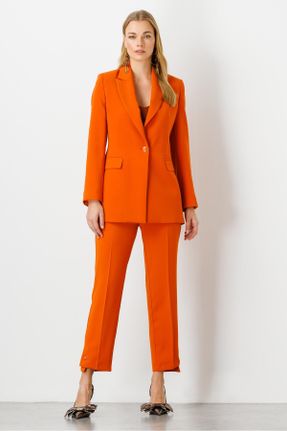 کت نارنجی زنانه رگولار پلی استر بدون آستر کد 786571763