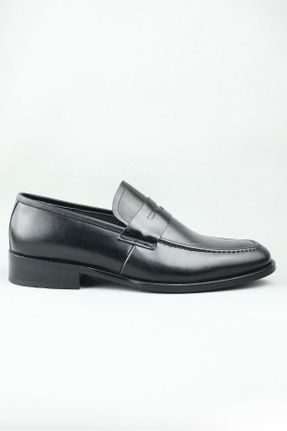 کفش کلاسیک مشکی مردانه چرم طبیعی پاشنه کوتاه ( 4 - 1 cm ) کد 822499891
