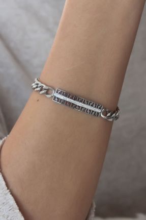 دستبند جواهر طوسی زنانه فولاد ( استیل ) کد 674945921