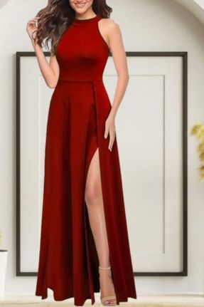 لباس قرمز زنانه بافتنی رگولار کد 830149788