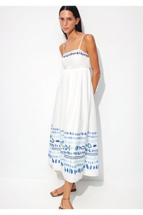 لباس آبی زنانه بافتنی پنبه (نخی) رگولار کد 839595277