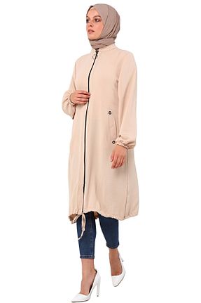 کلاه و ابایا بژ زنانه بافتنی Saraylı - کد 97345437