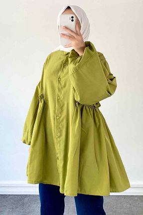 پیراهن حجاب سبز زنانه رگولار lamelif - کد 839604082