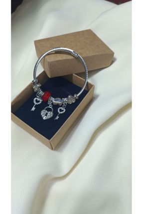 دستبند جواهر قرمز زنانه فولاد ( استیل ) کد 831225107