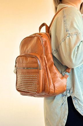 کوله پشتی قهوه ای زنانه ابعاد بزرگ GALB LEATHER - کد 827105937