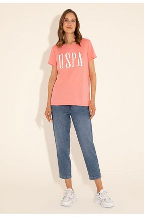 تیشرت صورتی زنانه رگولار U.S. Polo Assn. - کد 839637619