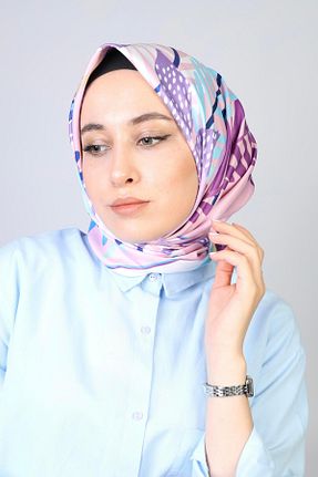 روسری بژ پلی استر NESSCARF - کد 346799991