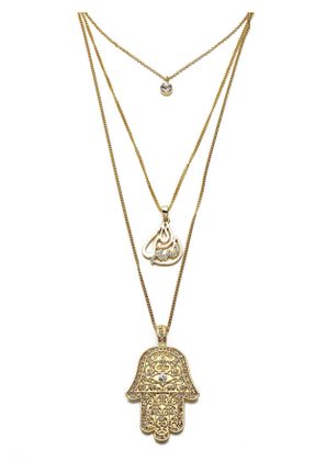 گردنبند جواهر طلائی زنانه کد 169016