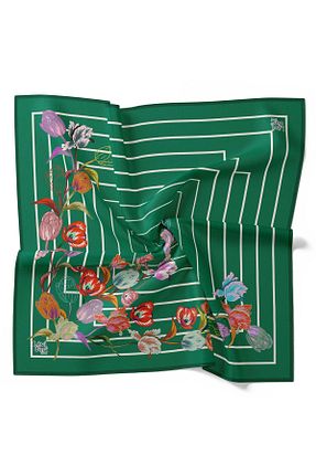 روسری آبی پلی استر Levidor - کد 816530938