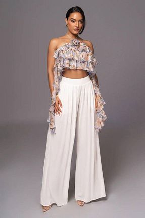 ست بالاتنه و پائین تنه سفید زنانه بافتنی Butik - کد 839678749