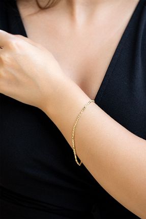 دستبند طلا زرد زنانه 14 عیار Cenova Jewelry - کد 744654766