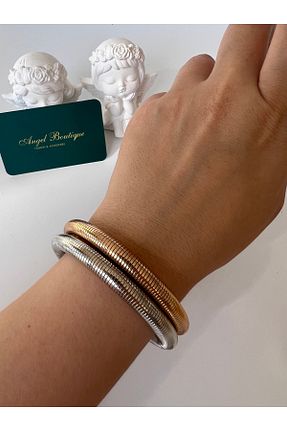 دستبند استیل (فولاد) طلائی زنانه استیل (فولاد) Angelboutique - کد 839730232