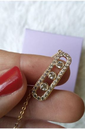 گردنبند جواهر طلائی زنانه کد 738001141