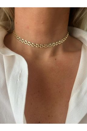 گردنبند جواهر طلائی زنانه روکش طلا کد 691246116
