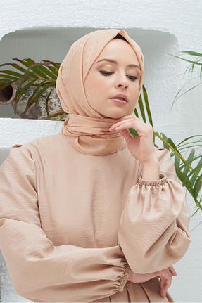شال قهوه ای زنانه پلی استر Loryan - کد 798221869
