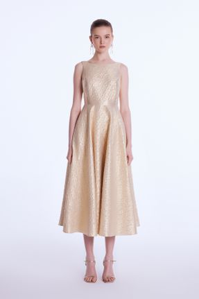لباس طلائی زنانه بافتنی Fitted کد 839815256