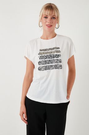 تی شرت نباتی زنانه رگولار یقه گرد کد 833113007