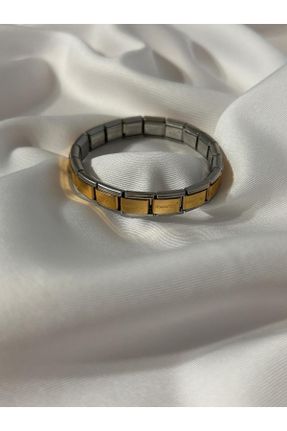 دستبند استیل طلائی زنانه استیل ضد زنگ کد 825096131