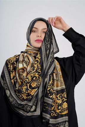 شال مشکی زنانه ابریشم ŞALCIEŞARP - کد 288633921