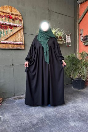 لباس مشکی زنانه اورسایز بافتنی مخلوط ویسکون کد 835133235