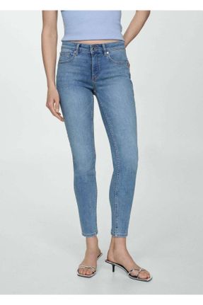 شلوار جین آبی زنانه پاچه جاگر استاندارد کد 788221032