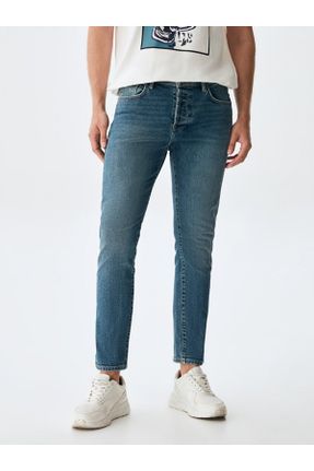 شلوار جین آبی مردانه پاچه تنگ جین اسلیم استاندارد کد 744737301