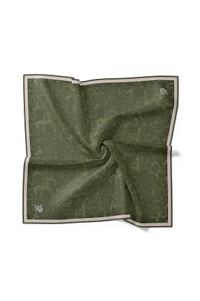 روسری خاکی پلی استر Levidor - کد 833529032