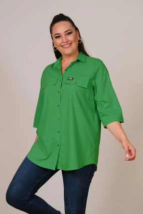 پیراهن سبز زنانه سایز بزرگ کد 695143164