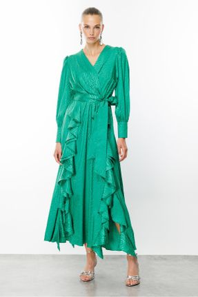 لباس سبز زنانه بافتنی رگولار کد 835523118