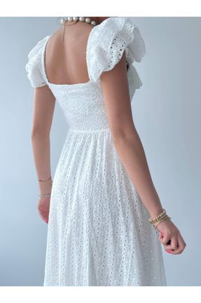 لباس سفید زنانه بافتنی اسلیم کد 823519856