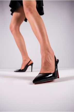 کفش استایلتو مشکی پاشنه نازک پاشنه متوسط ( 5 - 9 cm ) کد 677590728