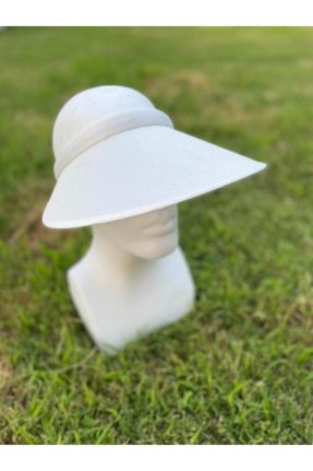 کلاه سفید زنانه پنبه (نخی) کد 110690580