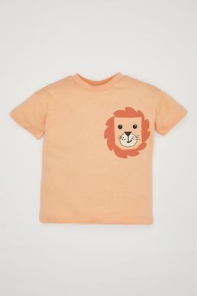 تی شرت نارنجی بچه گانه رگولار کد 838755345