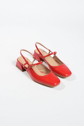 بابت قرمز زنانه چرم لاکی Gökçe Shoes - کد 839612250