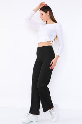 شلوار مشکی زنانه پنبه - پلی استر - الاستین MB-MODA BİZİMLE - کد 824672855