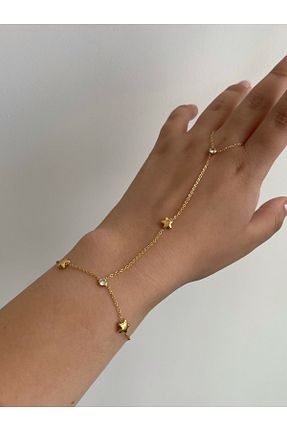 دستبند استیل (فولاد) طلائی زنانه استیل (فولاد) Owentis - کد 839626413