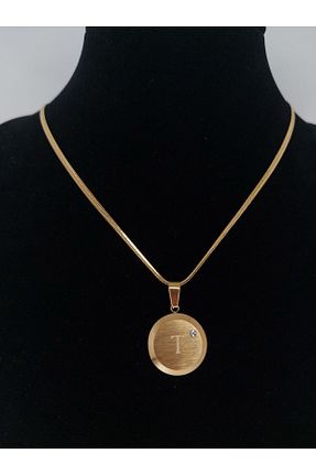 گردنبند استیل ( فولاد ) طلائی زنانه استیل ضد زنگ Romea - کد 805580633