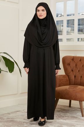 لباس اسلامی مشکی زنانه رگولار بافتنی پلی استر کد 811392038