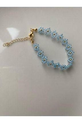 دستبند جواهر آبی زنانه کد 800797974