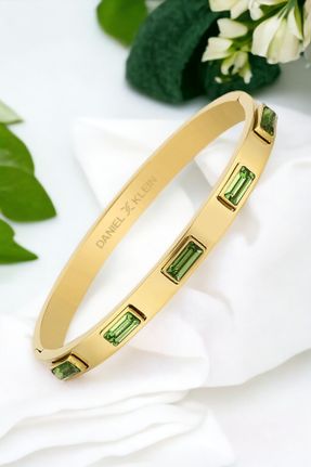 دستبند استیل طلائی زنانه استیل ضد زنگ کد 833613611