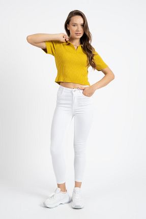 بلوز زرد زنانه ساده RTD&VLD - کد 823722563